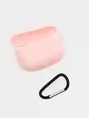 Розовый силиконовый чехол для Airpods Pro, с карабином