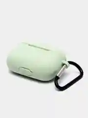 Зеленый силиконовый чехол для Airpods Pro, с карабином