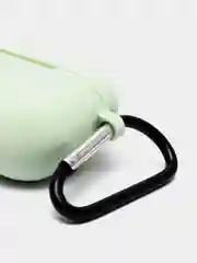 Зеленый силиконовый чехол для Airpods Pro, с карабином