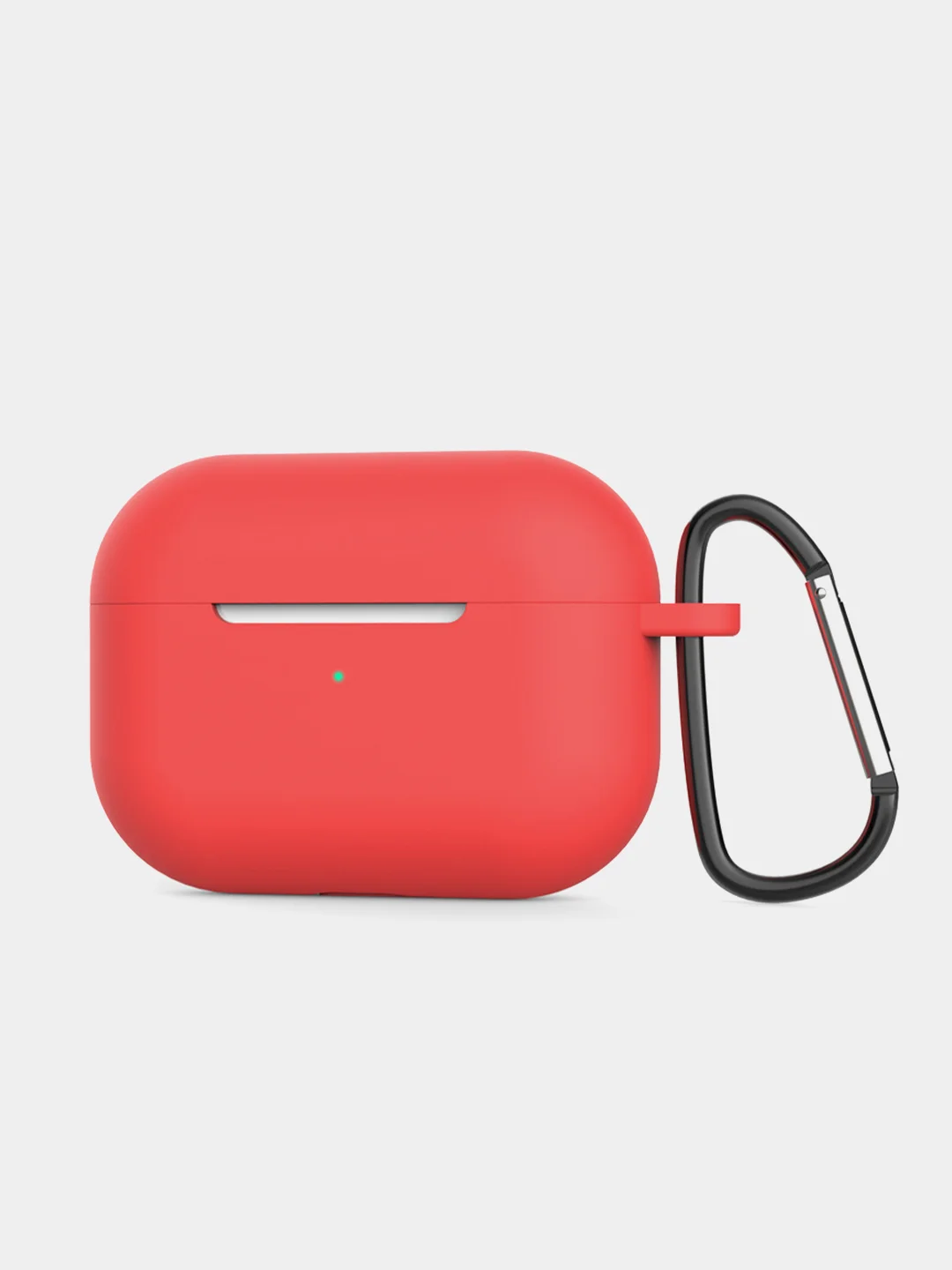 Красный силиконовый чехол для Airpods Pro, с карабином