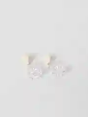 Белый серьги с мишками