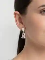 Белый серьги с мишками
