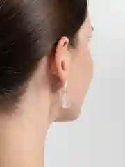 Белый серьги с мишками