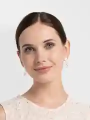 Белый серьги с мишками