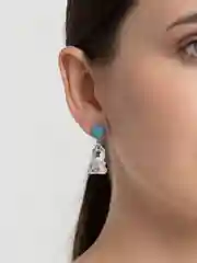 Лазурный серьги с мишками