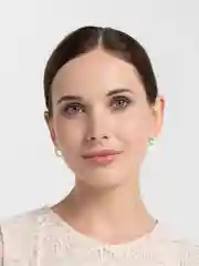 Белый серьги
