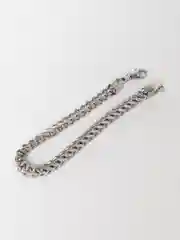 Серебряный браслет-цепь, мужской, из нержавеющей стали