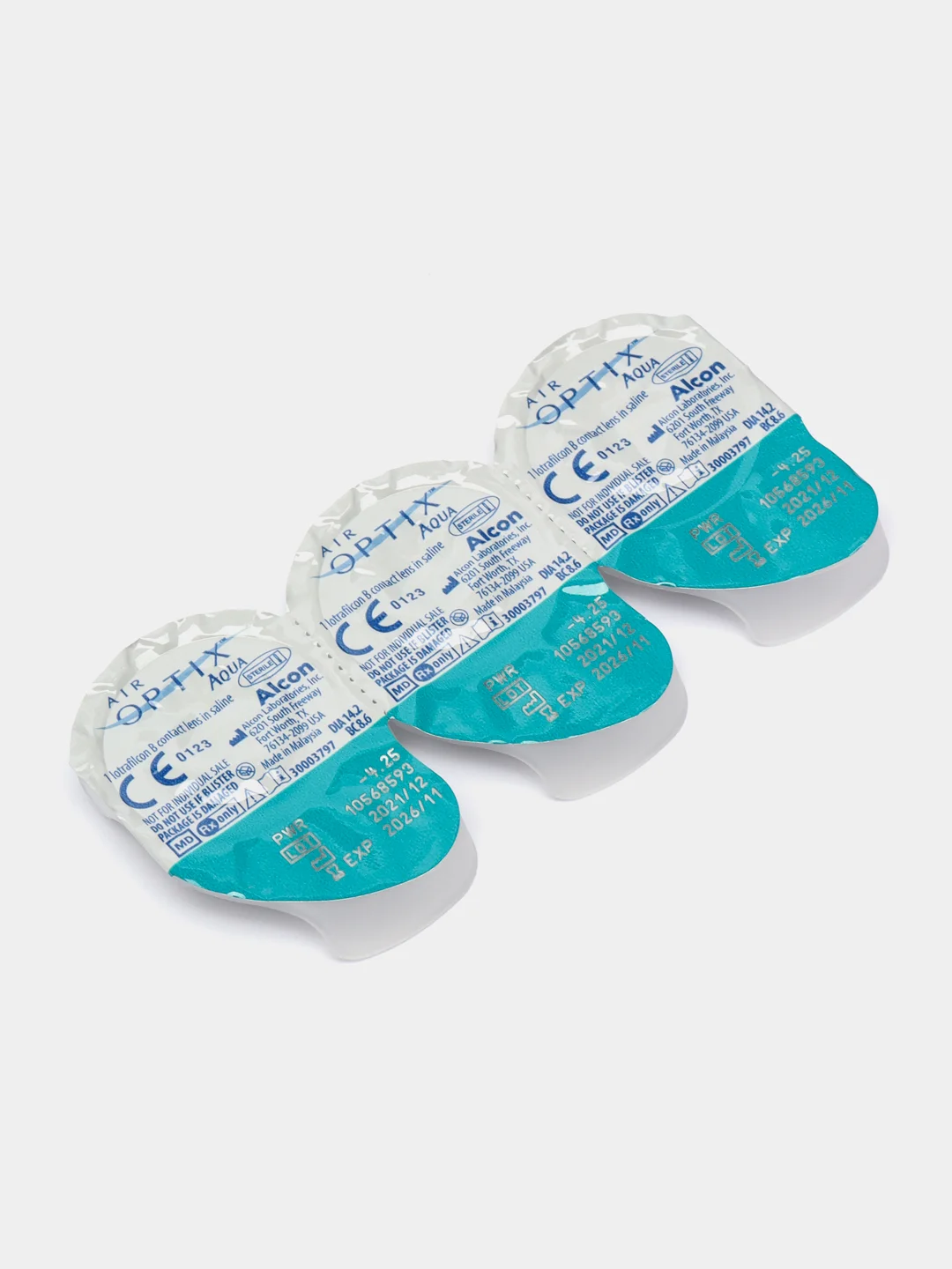 Контактные линзы Air Optix Aqua, 3pk, 0.50 - (-10.00)
