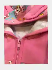 Розовый халат для девочки с капюшоном