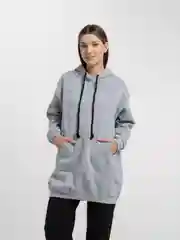 Серый металлик худи женское с капюшоном, оверсайз