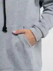 Серый худи женское с капюшоном, оверсайз