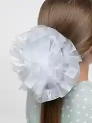 Серый бант белый для девочек, праздничный
