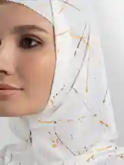 Белый балаклава с принтом, трикотаж, ткань лапша