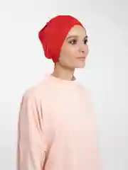 Красный бони наискосок из ткани калифорния, чепчик, шапочка