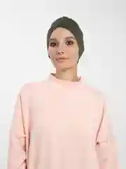 Зеленый бони наискосок из ткани калифорния, чепчик, шапочка