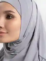 Серебряный турецкий женский хиджаб - капр Фирдаус