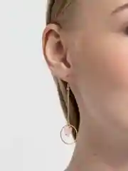 Розовый серьги женские ассиметричные с сердцем, серьги-подвески