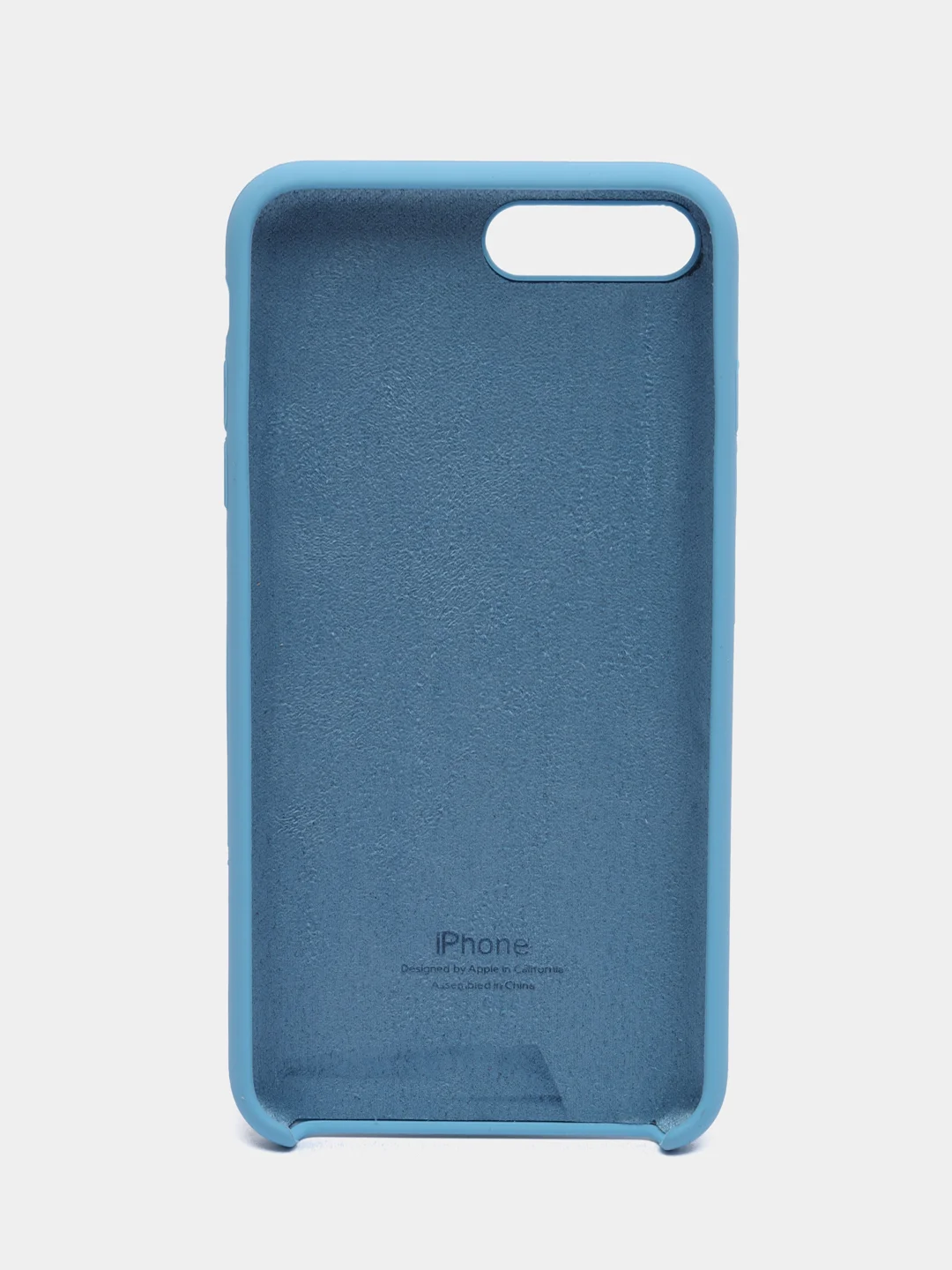 Голубой силиконовый чехол iPhone 7 Plus / iPhone 8 Plus, Silicone Case, с открытым низом