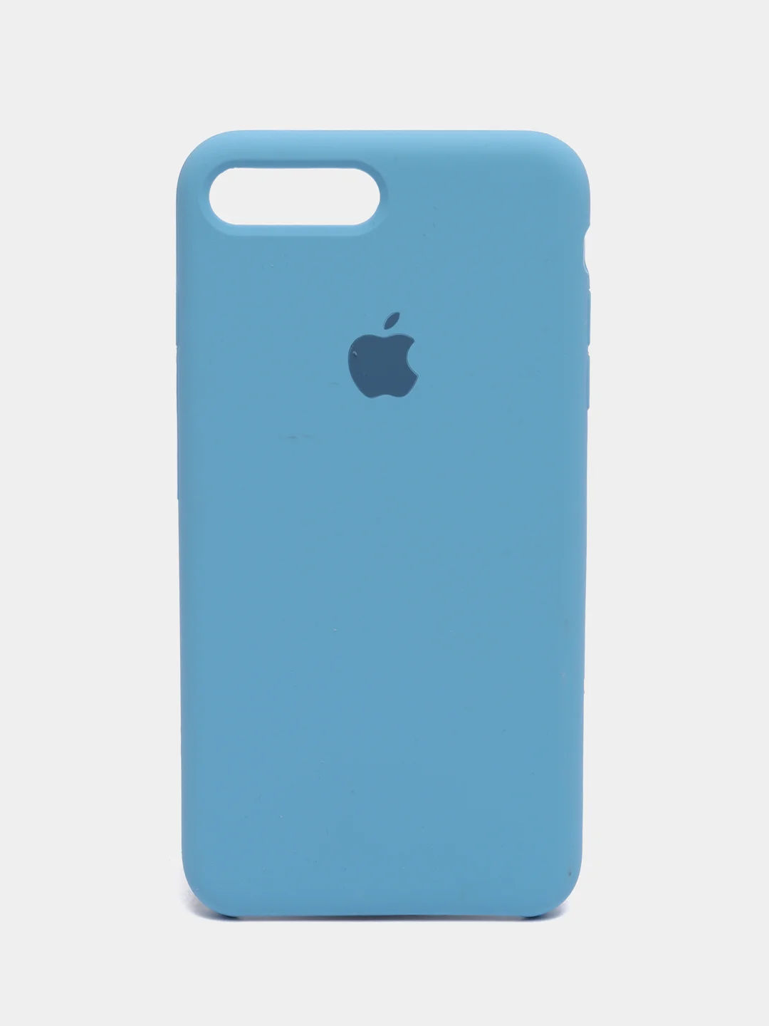 Голубой силиконовый чехол iPhone 7 Plus / iPhone 8 Plus, Silicone Case, с открытым низом