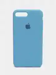Голубой силиконовый чехол iPhone 7 Plus / iPhone 8 Plus, Silicone Case, с открытым низом