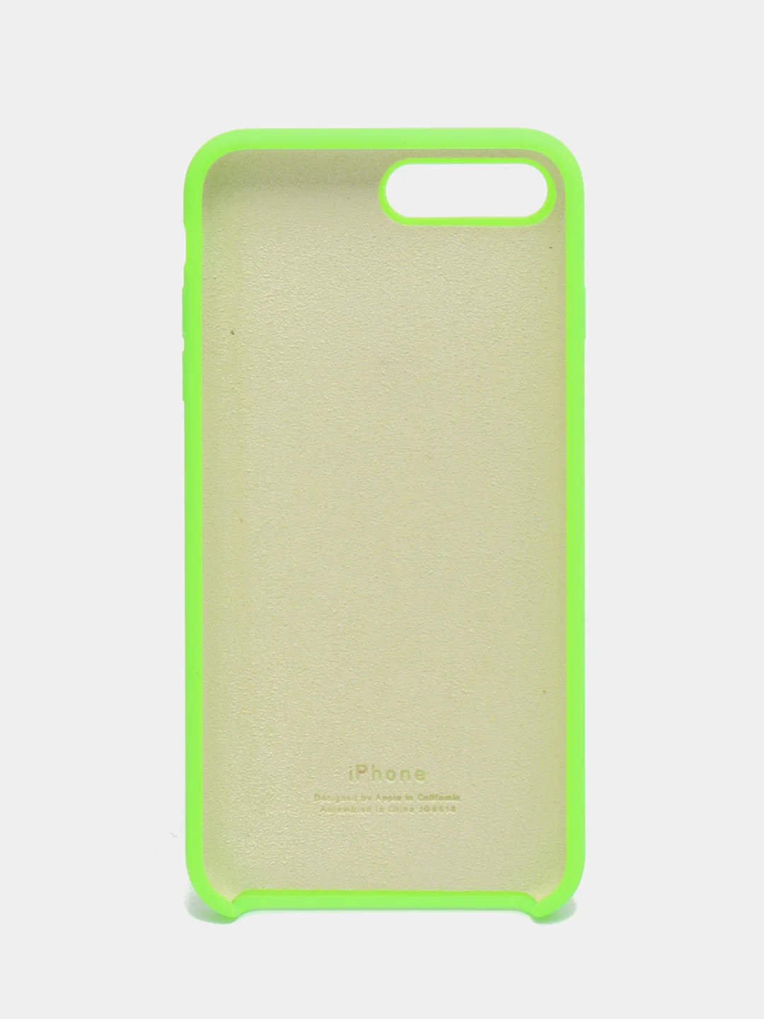 Салатовый силиконовый чехол iPhone 7 Plus / iPhone 8 Plus, Silicone Case, с открытым низом