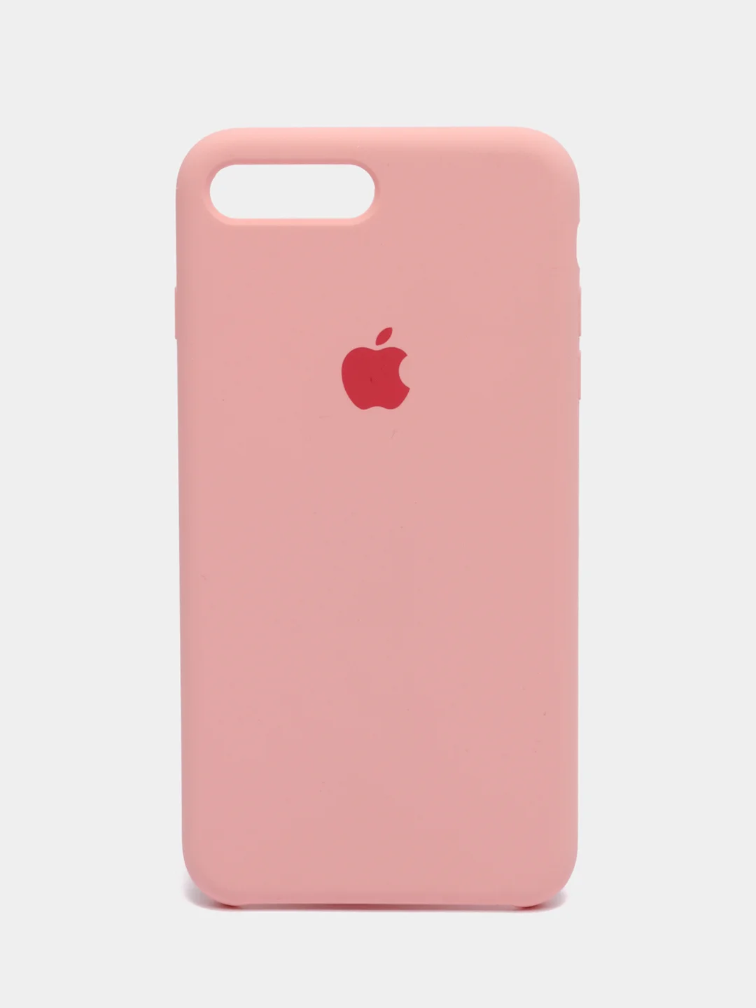 Розовый силиконовый чехол iPhone 7 Plus / iPhone 8 Plus, Silicone Case, с открытым низом