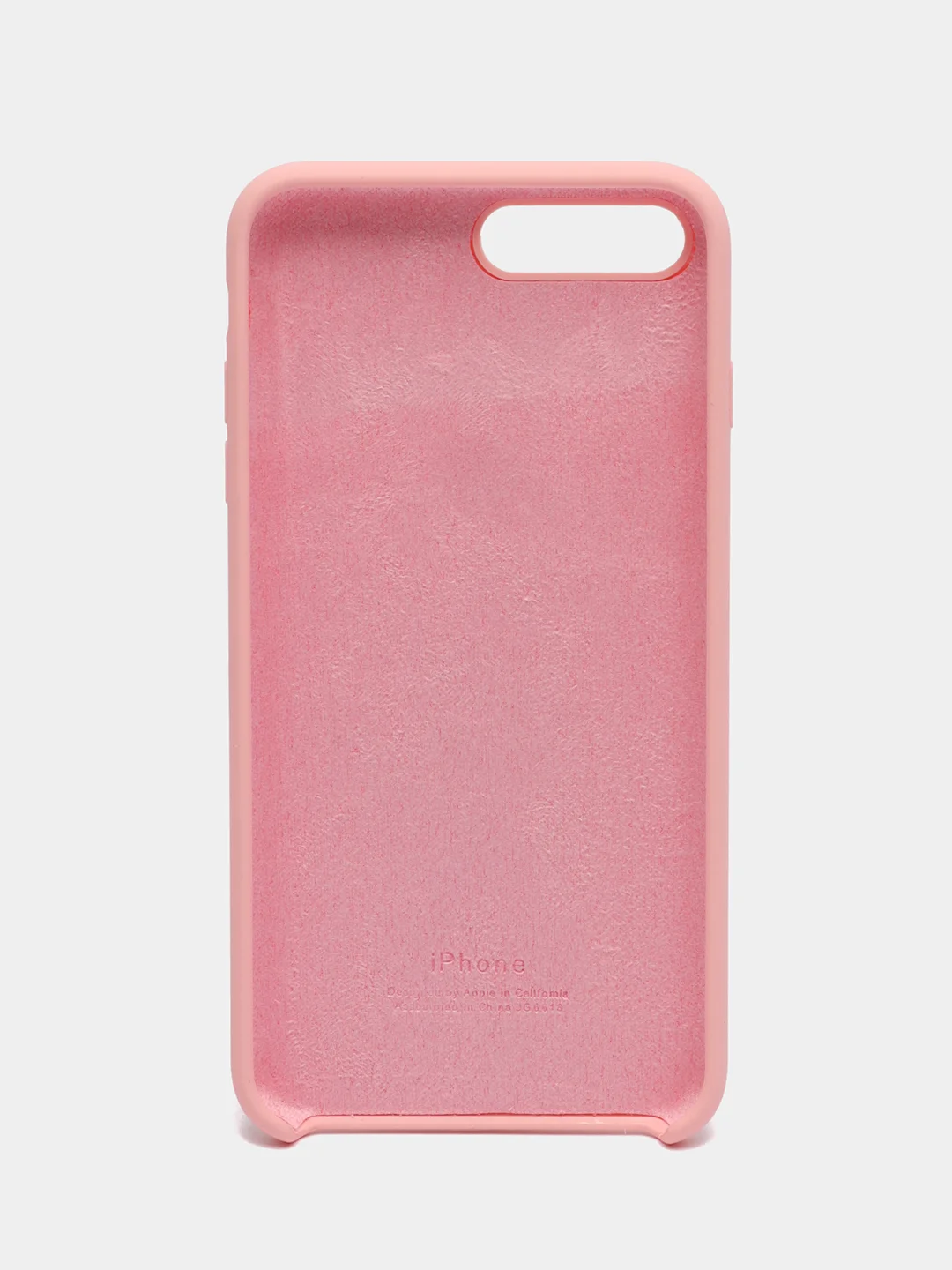 Розовый силиконовый чехол iPhone 7 Plus / iPhone 8 Plus, Silicone Case, с открытым низом