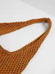 Бронзовый сумка-шоппер вязаная