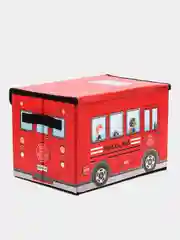 Красный складной ящик с крышкой для хранения игрушек, 38 х 25 х 25 см кофр, органайзер