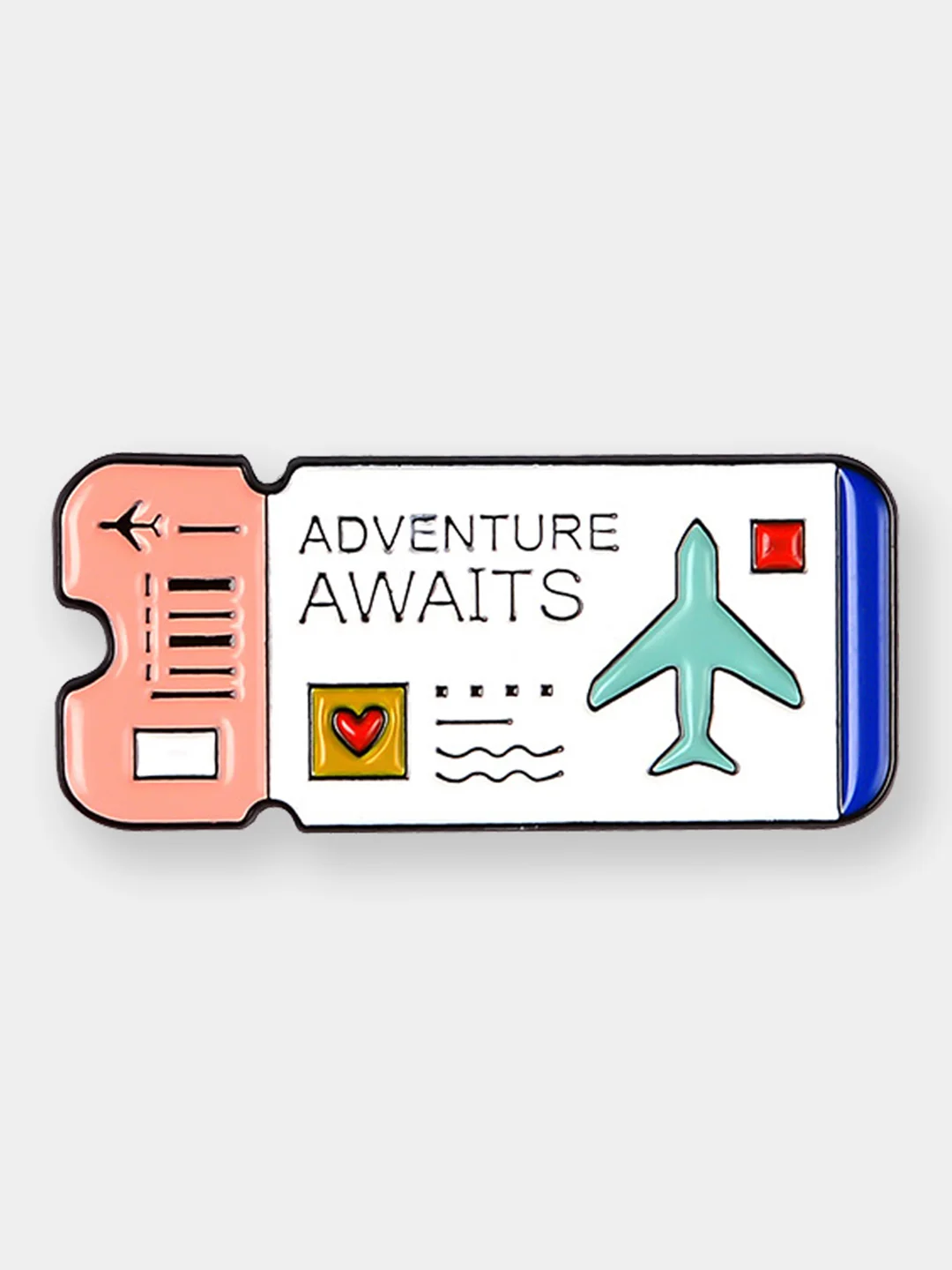 Розовый пин "Travel" металлический, значок брошь, аксессуар украшение на одежду