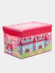Тёмно-розовый складной ящик с крышкой для хранения игрушек, 38 х 25 х 25 см кофр, органайзер