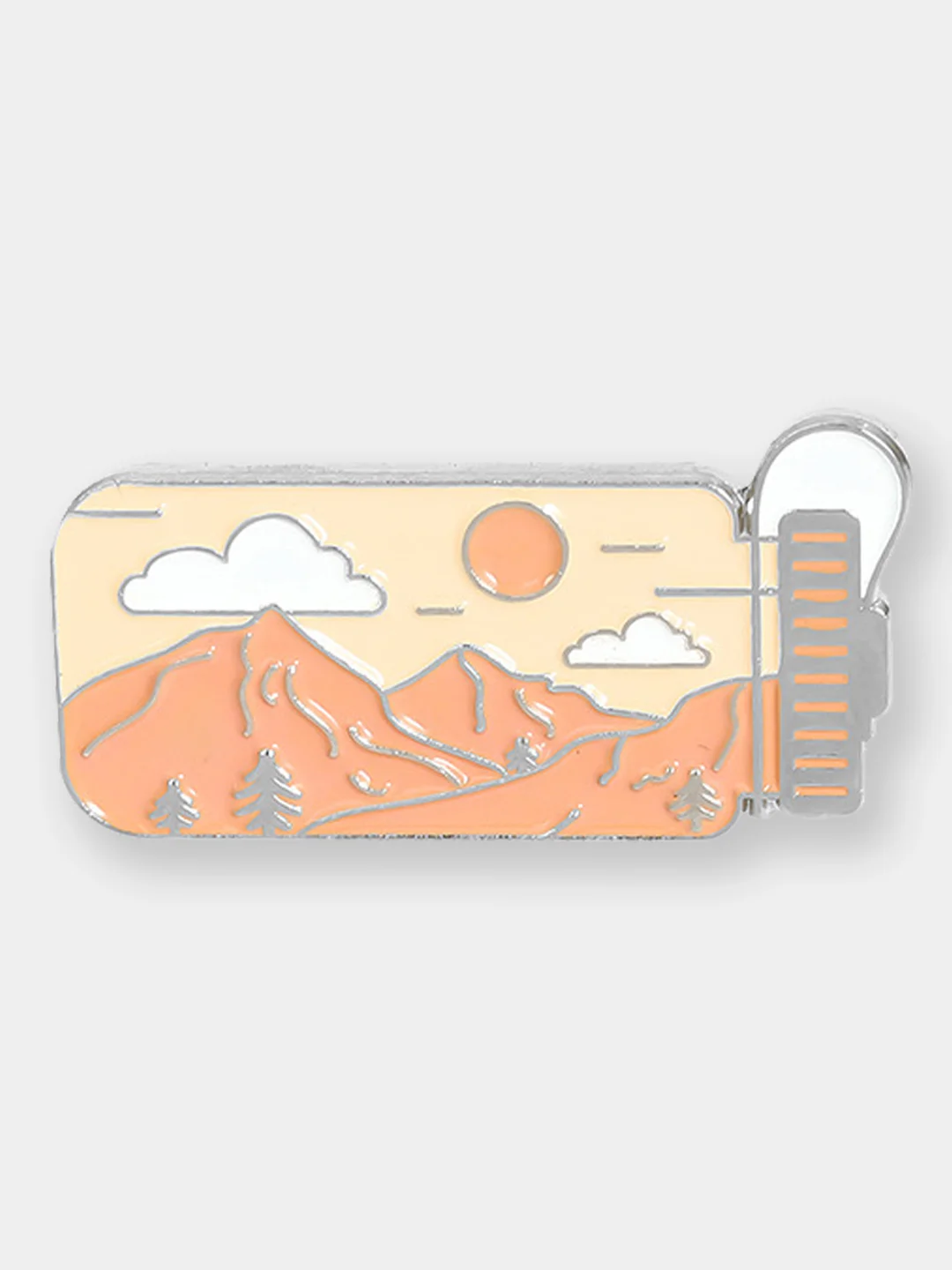 Коралловый меланж пин "Travel" металлический, значок брошь, аксессуар украшение на одежду