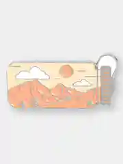 Коралловый меланж пин "Travel" металлический, значок брошь, аксессуар украшение на одежду