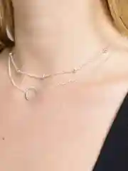 Серебряный цепочка-чокер