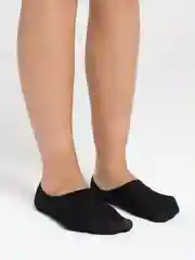 Черный следки женские, с силиконовым держателем