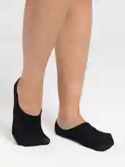 Черный следки женские, с силиконовым держателем