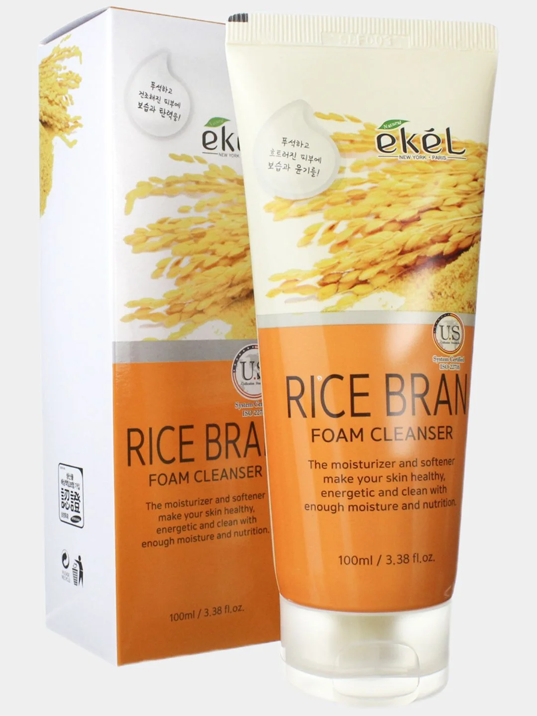 Светло-жёлтый пенка для умывания Ekel Foam Cleanser, корейская, 100 мл