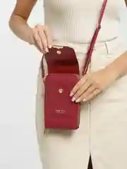 Бордовый женская сумка-кошелёк, кросс-боди