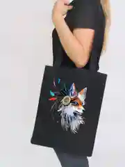Сумка шоппер, Лиса, 30 х 45 см