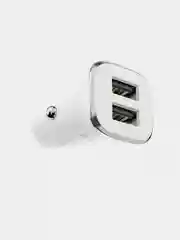 Белый автомобильная зарядка Borofone BZ12, Lightning, 2.4A