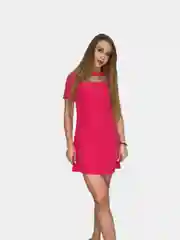 Фуксия платье женское, короткое, однотонное