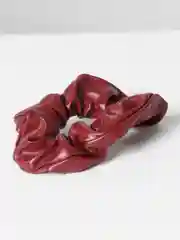 Бордовый резинка для волос, из экокожи, 1 штука