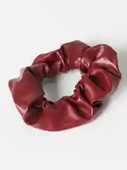 Бордовый резинка для волос, из экокожи, 1 штука