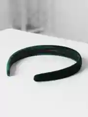 Зеленый ободок бархатный для волос