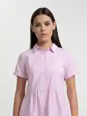 Конфетный платье на пуговицах, миди