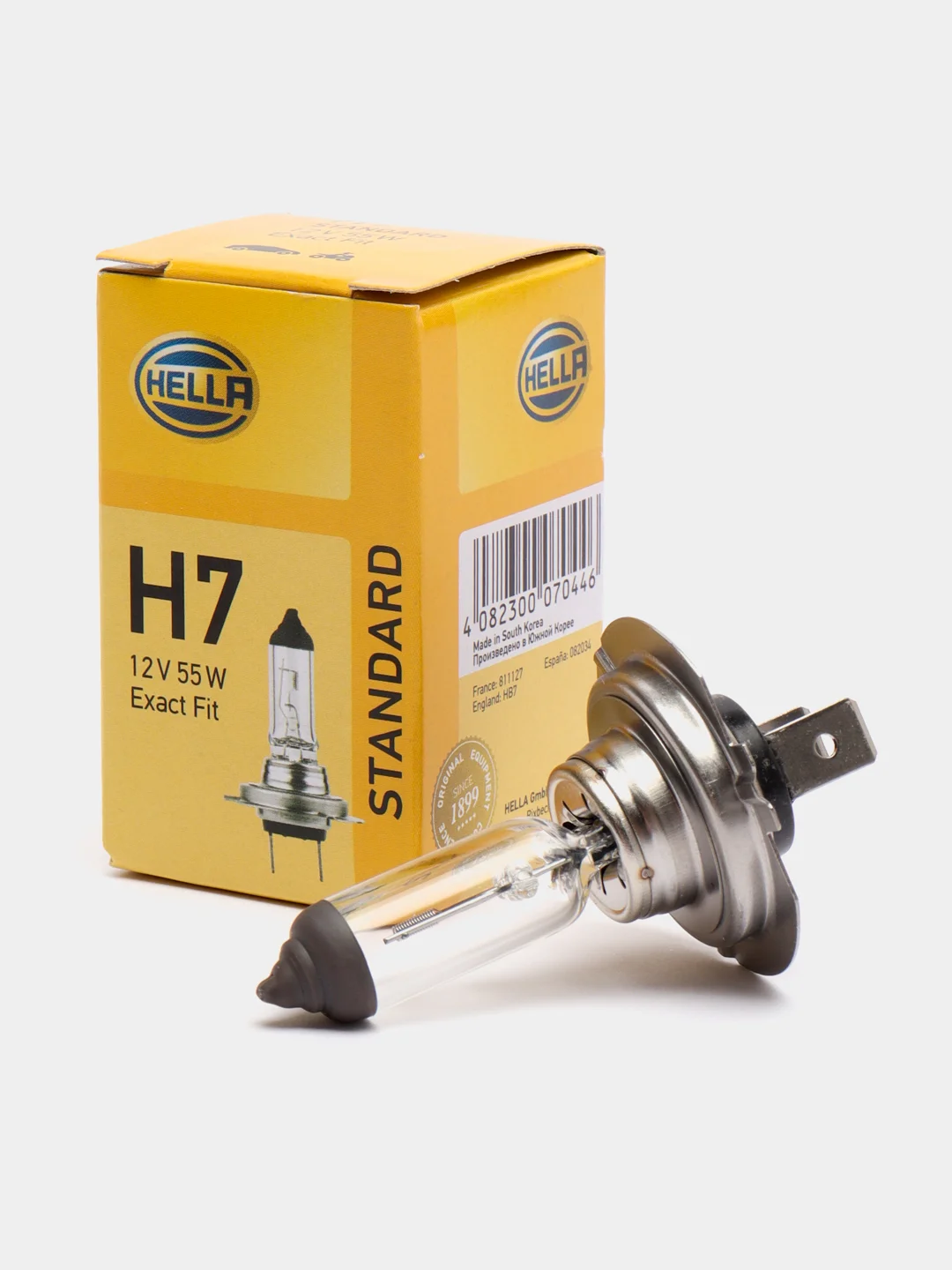 Галогенная лампа HELLA H7 55W 12V STANDARD Exact Fit
