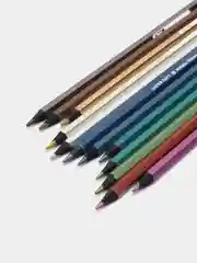 Карандаши цветные Berlingo "SuperSoft. Metallic", металлик, 12 цветов, заточенные