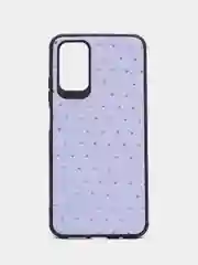 Лавандовый чехол Xiaomi Poco M3 / Redmi 9T, Сяоми Поко М3, Редми 9Т силиконовый под кожу, со стразами