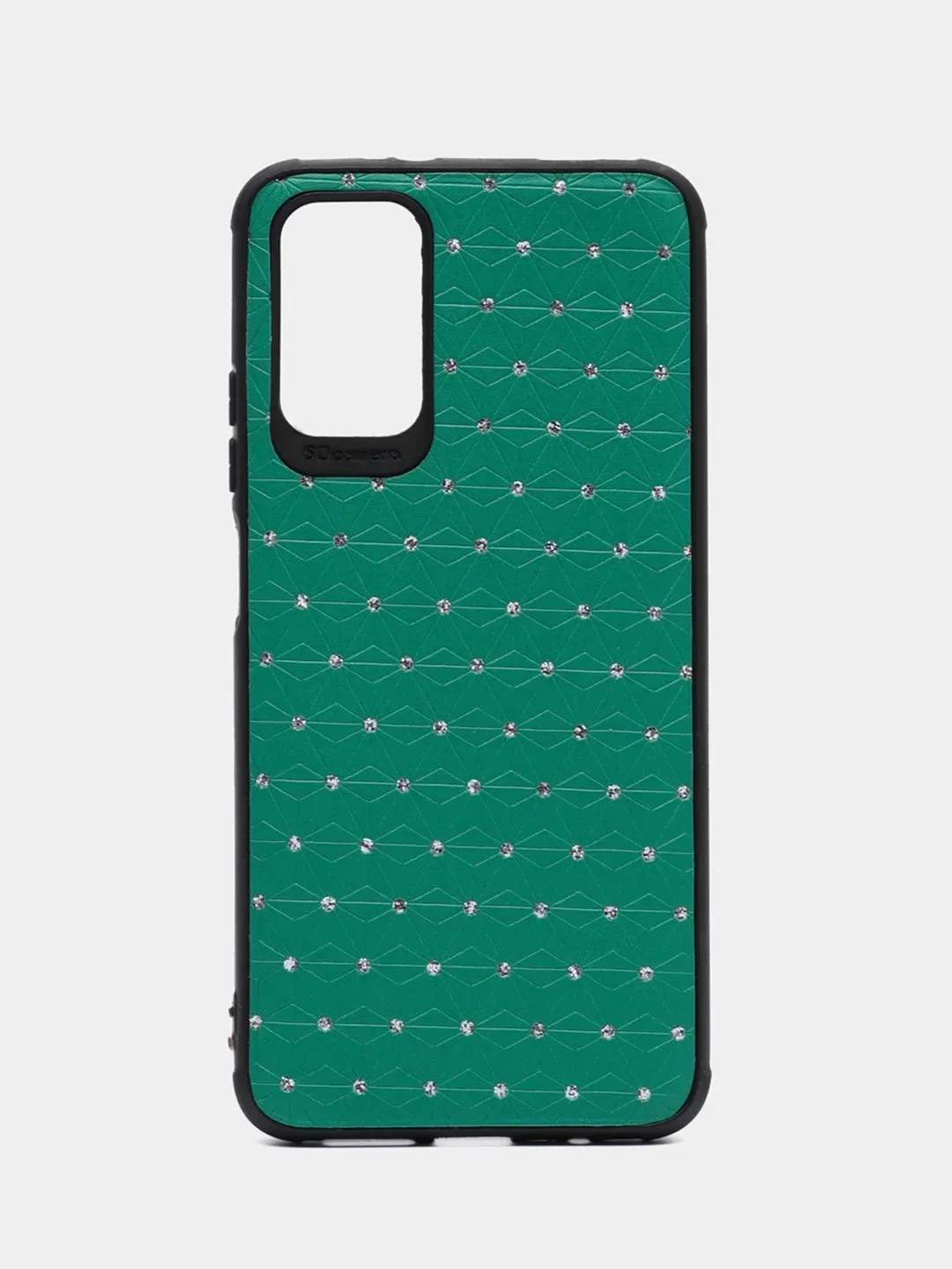 Лесной зеленый чехол Xiaomi Poco M3 / Redmi 9T, Сяоми Поко М3, Редми 9Т силиконовый под кожу, со стразами