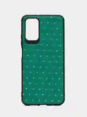 Лесной зеленый чехол Xiaomi Poco M3 / Redmi 9T, Сяоми Поко М3, Редми 9Т силиконовый под кожу, со стразами